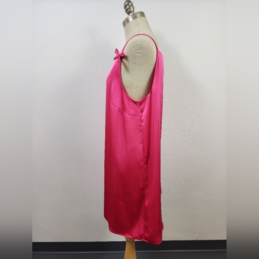 Kate Spade Target Pink Satin Slip Mini Dress 90s Coquette Barbiecore Size Large - Picture 3 of 9